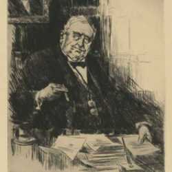 Print by Dwight C. Sturges: Chairman of the Board, represented by Childs Gallery