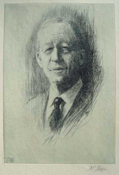 Print by Dwight C. Sturges: Dean Briggs, represented by Childs Gallery