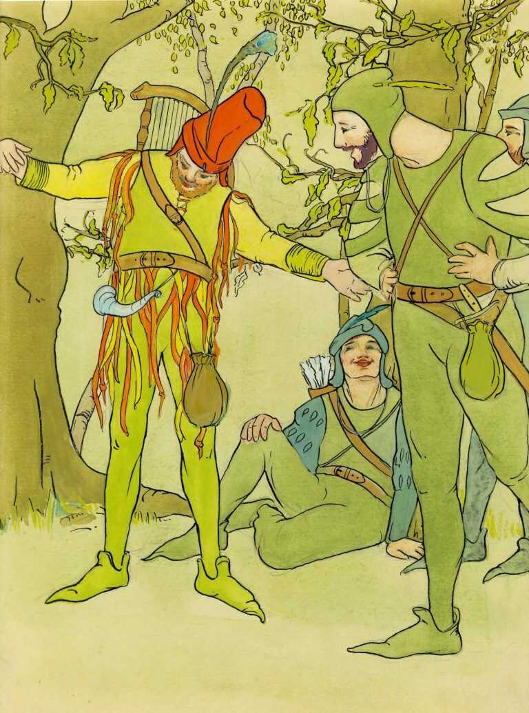Print By Edna W. Lawrence: [robin Hood's Merry Men] At Childs Gallery
