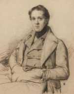 Drawing by Edouard Baille: Portrait d'homme, represented by Childs Gallery