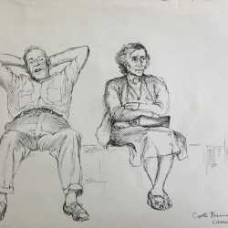 Drawing by Edward Laning: Conte Biancamano, available at Childs Gallery, Boston
