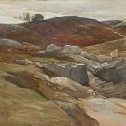 Painting By Edward A. Page: The Rock Hill, Autumn At Childs Gallery