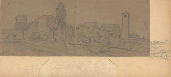 Drawing by Elihu Vedder: Bassanello, represented by Childs Gallery