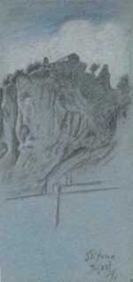 Drawing by Elihu Vedder: Stifone, represented by Childs Gallery