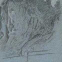 Drawing by Elihu Vedder: Stifone, represented by Childs Gallery