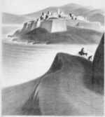 Print by Ellison Hoover: Calvi, Corsica, represented by Childs Gallery