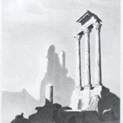 Print by Ellison Hoover: Roman Forum, represented by Childs Gallery