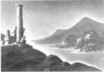 Print by Ellison Hoover: Ruined Columns, represented by Childs Gallery