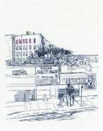 Print by Emily Lombardo: Bronx Beginning: High in the Sky, available at Childs Gallery, Boston