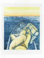 Print By Emily Lombardo: At Sea At Childs Gallery