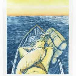Print By Emily Lombardo: At Sea At Childs Gallery