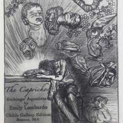 Print By Emily Lombardo: Frontispiece: Study For The Sleep (state I), From The Caprichos At Childs Gallery