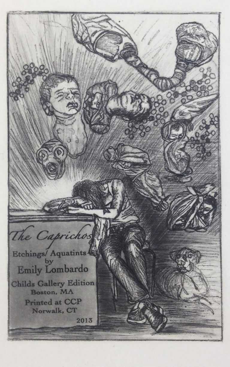 Print By Emily Lombardo: Frontispiece: Study For The Sleep (state I), From The Caprichos At Childs Gallery