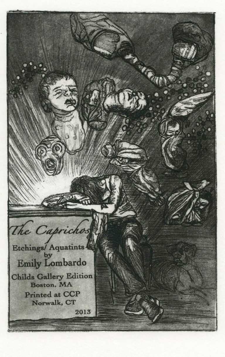 Print By Emily Lombardo: Frontispiece: Study For The Sleep (state Ii), From The Caprichos At Childs Gallery