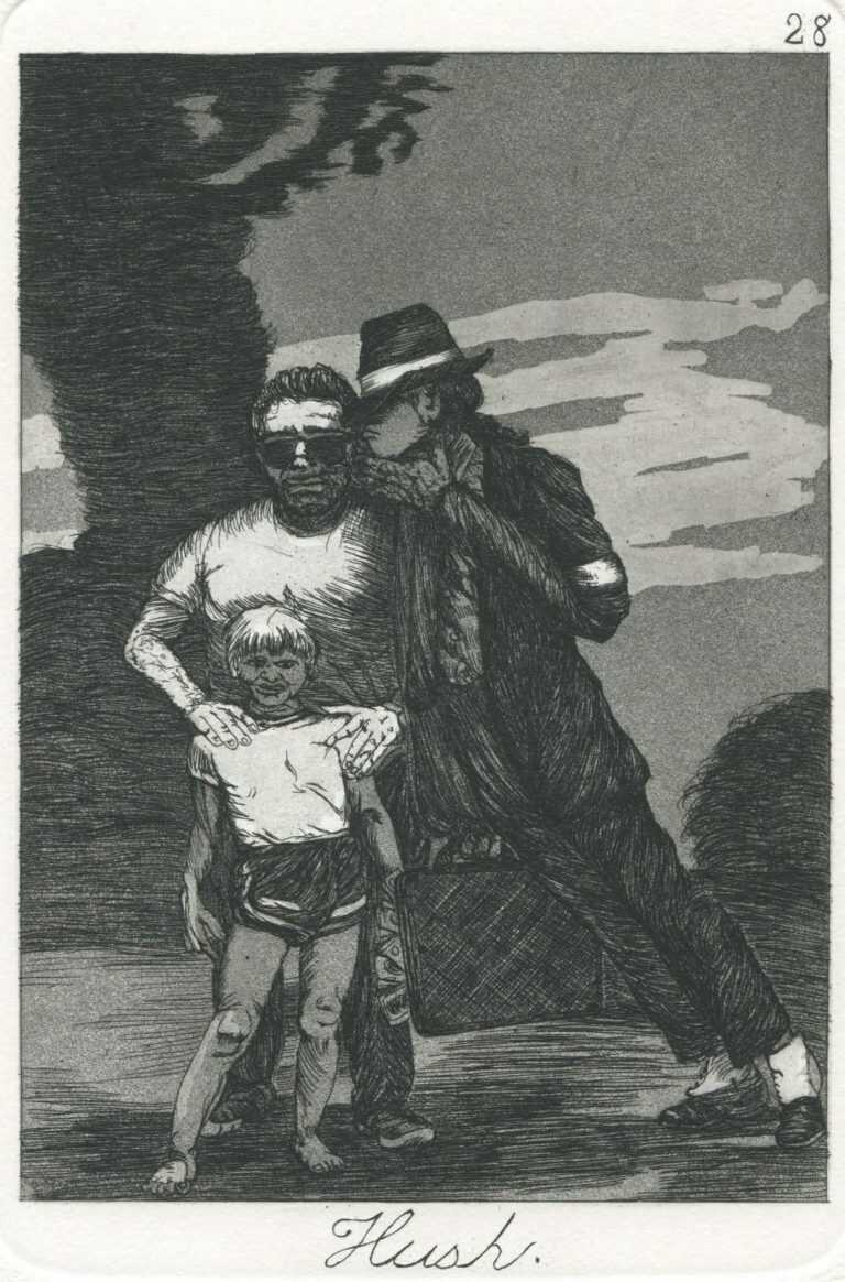 Print By Emily Lombardo: Plate 28: Hush, From The Caprichos At Childs Gallery