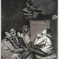 Print By Emily Lombardo: Plate 53: What A Diamond Skull!, From The Caprichos At Childs Gallery