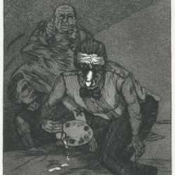 Print By Emily Lombardo: Plate 54: The Shamefaced One, From The Caprichos At Childs Gallery