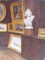 Painting by Enrico Meneghelli: Studio Interior, represented by Childs Gallery