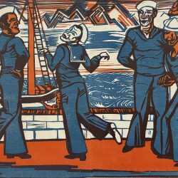 Print by Erich Heckel: Dancing Sailors (Tanzende Matrosen), available at Childs Gallery, Boston