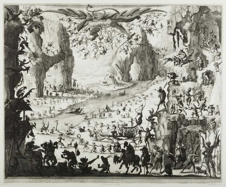 Print by Erik Desmazières: La Tentation de Saint Antoine, available at Childs Gallery, Boston