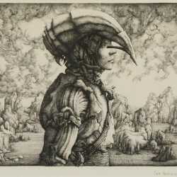 Print by Erik Desmazières: Le Prince de Thulé, available at Childs Gallery, Boston