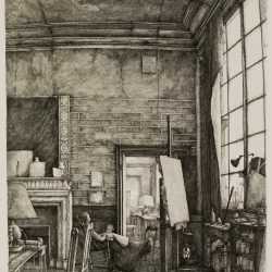 Print By Erik Desmazières: L'atelier De Pascal At Childs Gallery