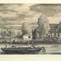 Print By Erik Desmazières: Views Of Amesterdam: The Amstelhof (vues D'amsterdam: Het Amstelhof) At Childs Gallery