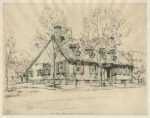 Print by Ernest D. Roth: Home of Mary Washington - Fredricksburg - Va., represented by Childs Gallery