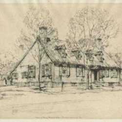 Print by Ernest D. Roth: Home of Mary Washington - Fredricksburg - Va., represented by Childs Gallery