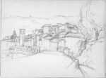 Drawing by Ernest D. Roth: Rooftops, represented by Childs Gallery