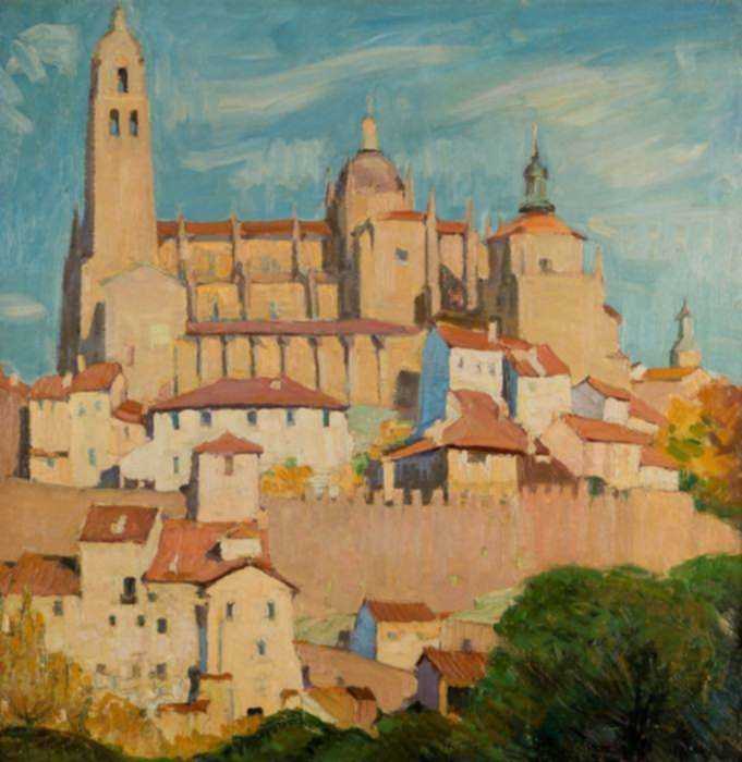 Painting by Ernest D. Roth: View of Segovia, represented by Childs Gallery