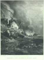 Print by Eugène Isabey: Radoub d'une Barque à Marée Basse, represented by Childs Gallery