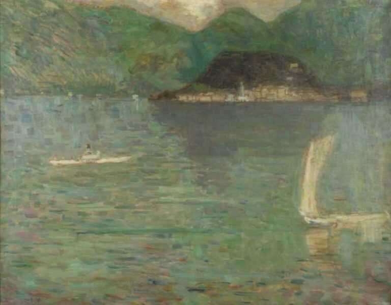 Painting by Eugène Vail: Bellagio, Lake Como, represented by Childs Gallery