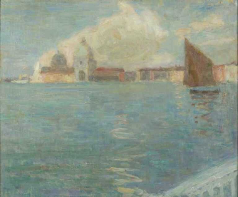 Painting by Eugène Vail: Le Bassine, Venice, represented by Childs Gallery