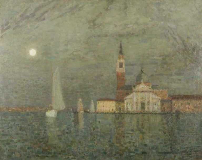 Painting by Eugène Vail: San Giorgio, Venice, represented by Childs Gallery
