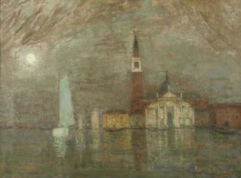 Painting by Eugène Vail: Venice (San Giorgio), represented by Childs Gallery