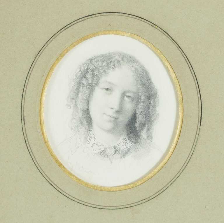 Drawing by Eugene Ferdinand Buttura: Portrait de femme, available at Childs Gallery, Boston