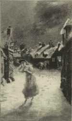 Print by Félix Buhot: Le Bas-Hamet, represented by Childs Gallery
