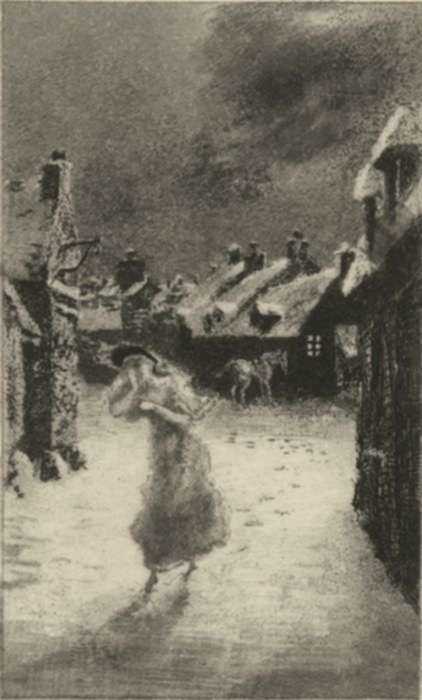 Print by Félix Buhot: Le Bas-Hamet, represented by Childs Gallery