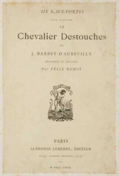 Print by Félix Buhot: Le Chevalier Destouches, represented by Childs Gallery