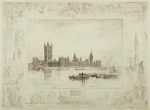 Print by Félix Buhot: Westminster Palace, represented by Childs Gallery