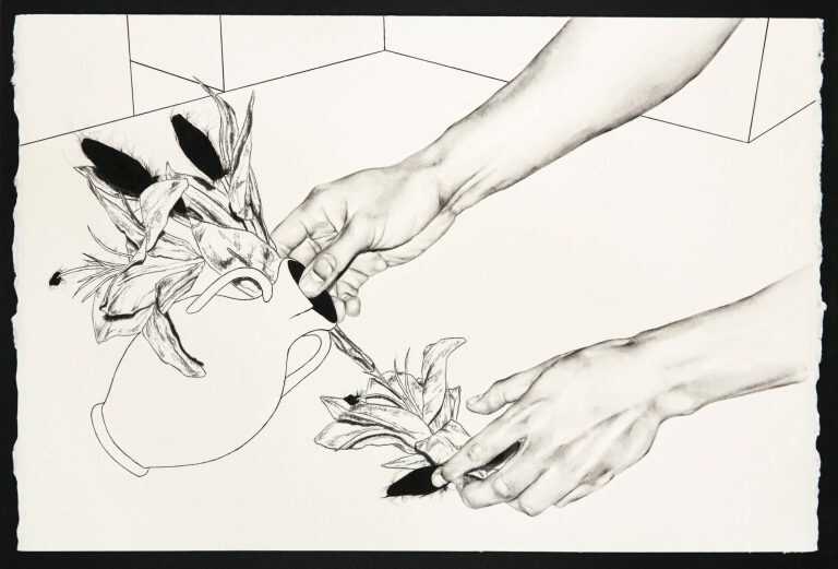 Ink Wash By Felipe Chavez: Let Them Go At Childs Gallery