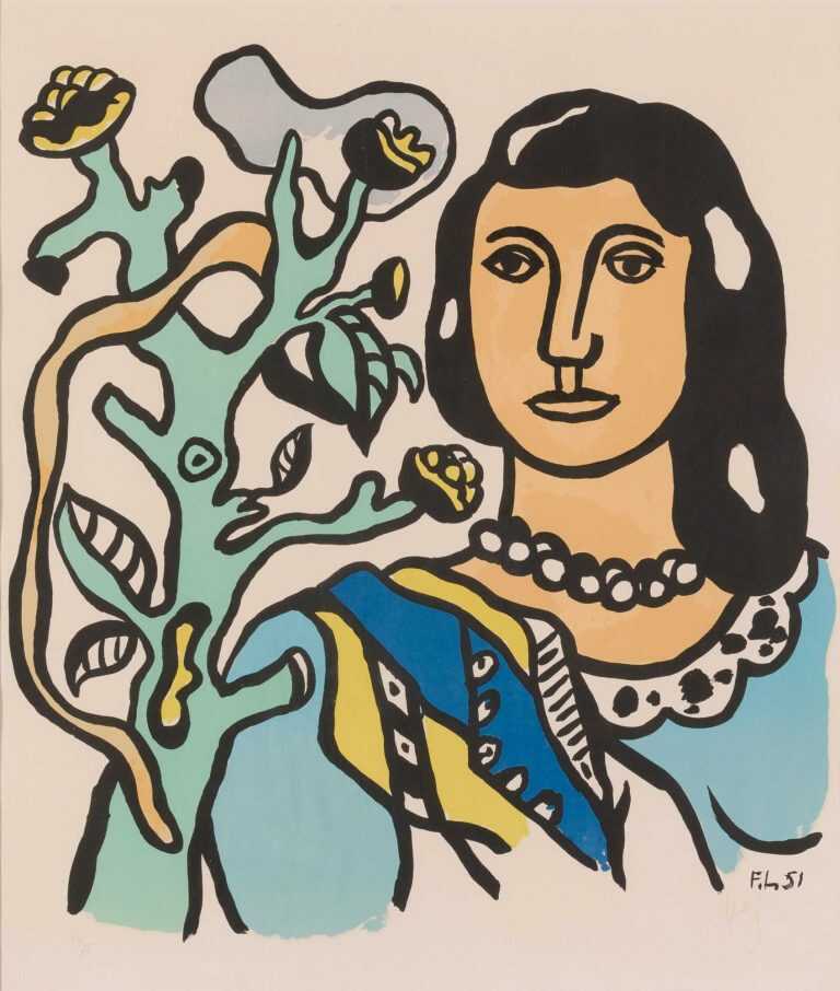 Print By Fernand Léger: La Femme Et La Fleur At Childs Gallery