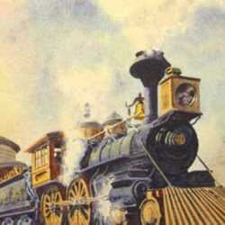 Watercolor by Francis Wenderoth Saunders: Old Engine 25, represented by Childs Gallery