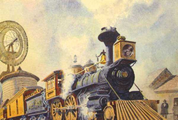 Watercolor by Francis Wenderoth Saunders: Old Engine 25, represented by Childs Gallery