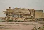 Watercolor by Francis Wenderoth Saunders: Scrapyard Locomotive, represented by Childs Gallery