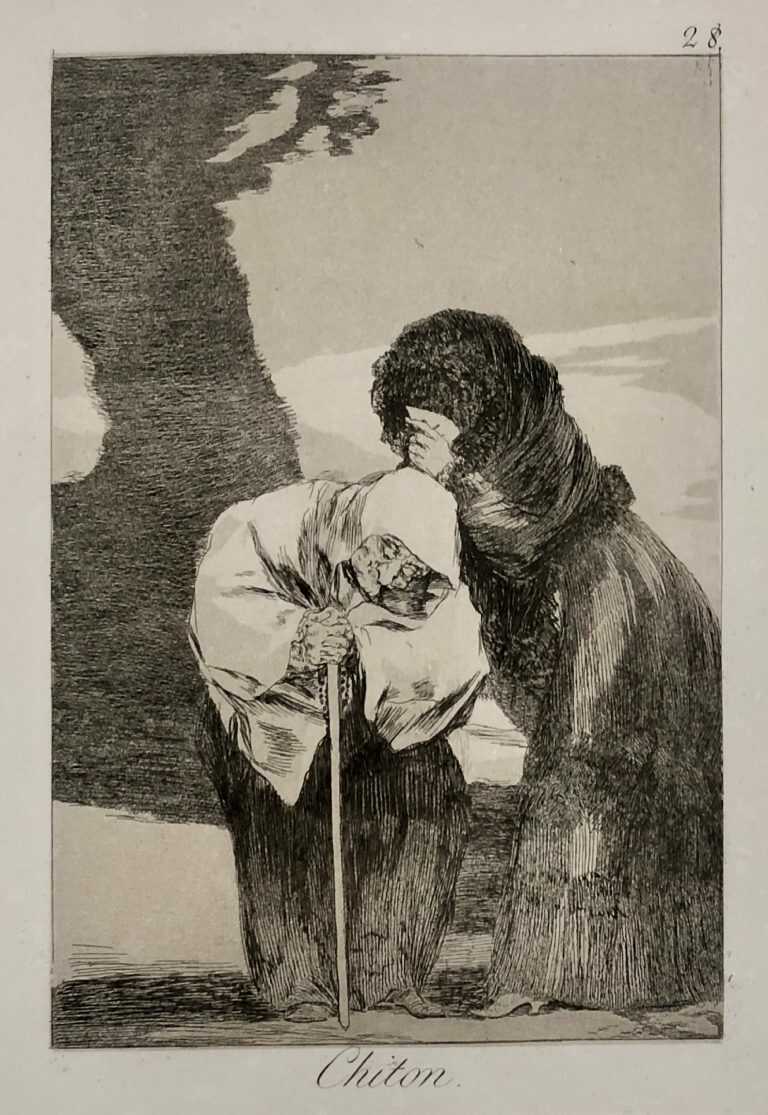 Print by Francisco José de Goya y Lucientes: Chiton (Hush), available at Childs Gallery, Boston