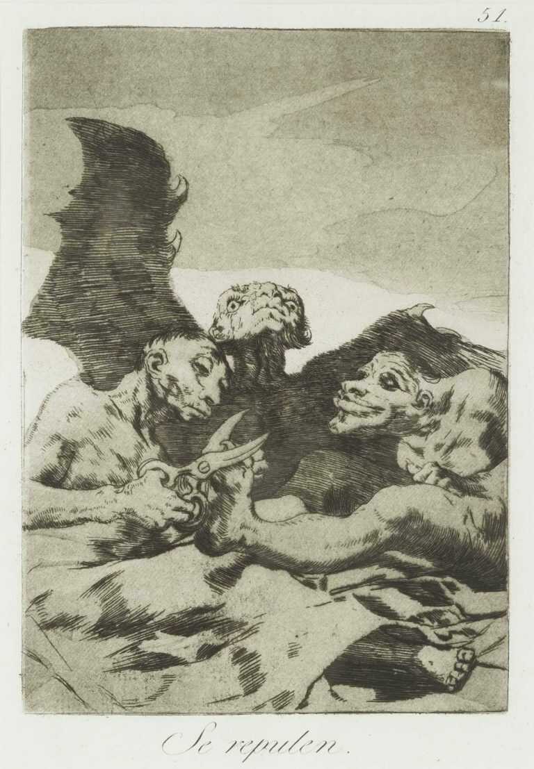 Print By Francisco José De Goya Y Lucientes: Se Repulen At Childs Gallery