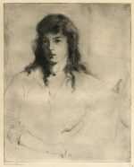 Print by Frank Benson: Head, available at Childs Gallery, Boston