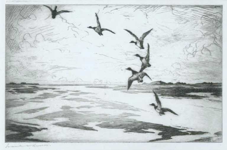 Print by Frank Benson: Wide Marshes, available at Childs Gallery, Boston